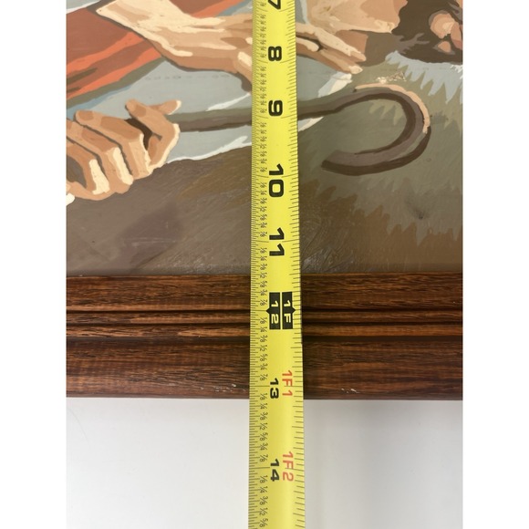 Beautiful Vintage Jesus Framed Picture 13x17 inches Wooden Frame K - Picture 6 of 8